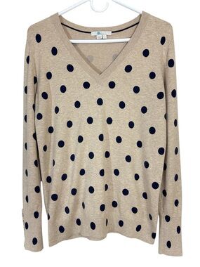 Boden Polka Dot V-Neck Sweater
